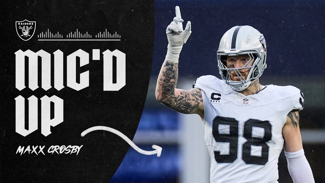 Maxx Crosby Mic’d Up vs. Patriots: ‘This Is Fun!’