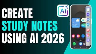 How to Use AI to Create Study Notes 2026 !