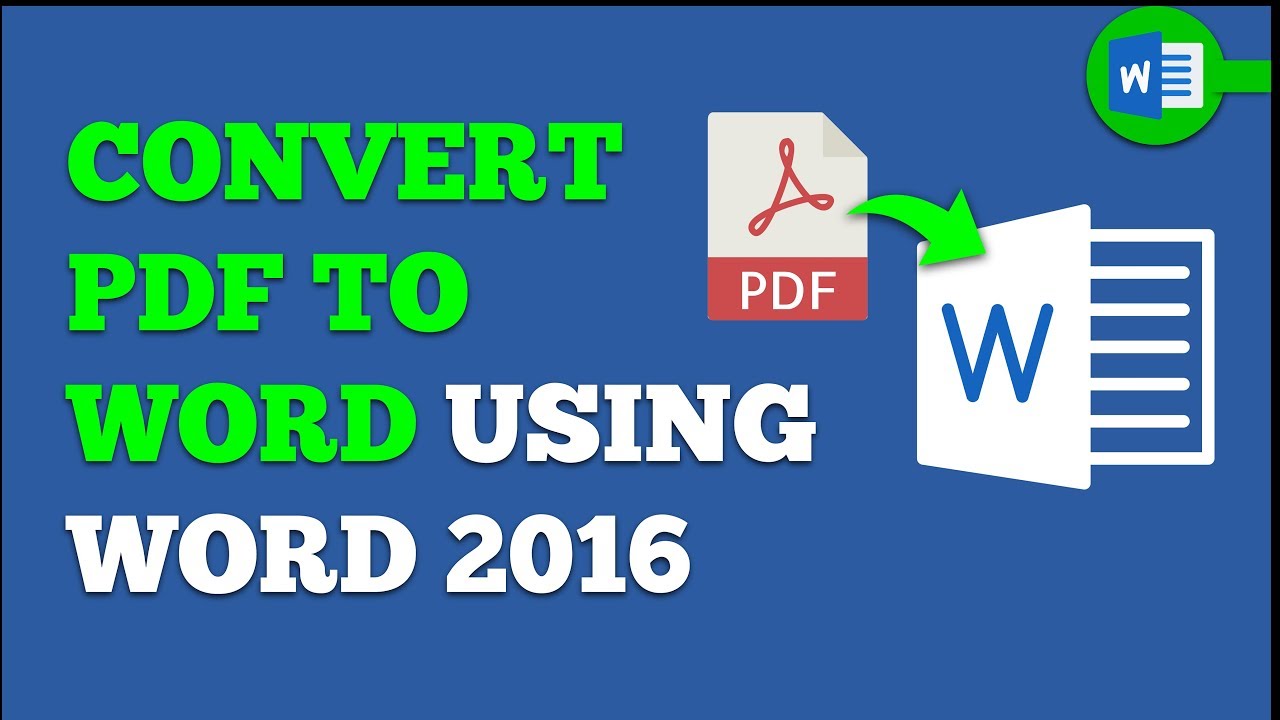 convert a pdf to editable word document