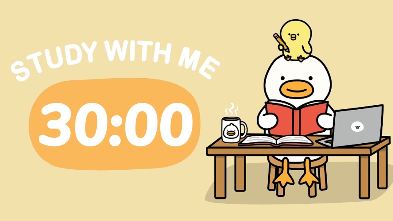 10-Hour Study With Me | Pomodoro 30/5 x4 | Brown Noise for Deep Focus ...
