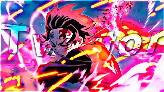 Tanjiro Vs Upper Moon 4 Fight 4K Twixtor Clip