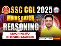 SSC CGL Mains Reasoning 2025 | Machine I/O Decision Making | CGL Mains Reasoning By Shobhit Sir