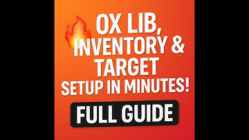 🔥 OX Lib, Inventory & Target Setup in 10 Minutes! | Full Guide for FiveM 2025