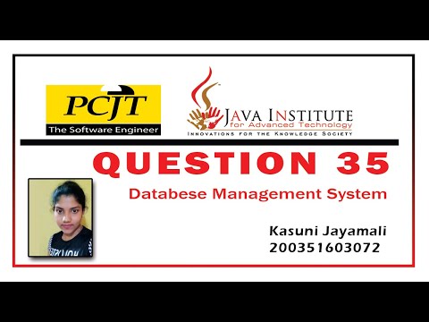 Database Management System  Question Set -35 / 1 Year / Java Institute