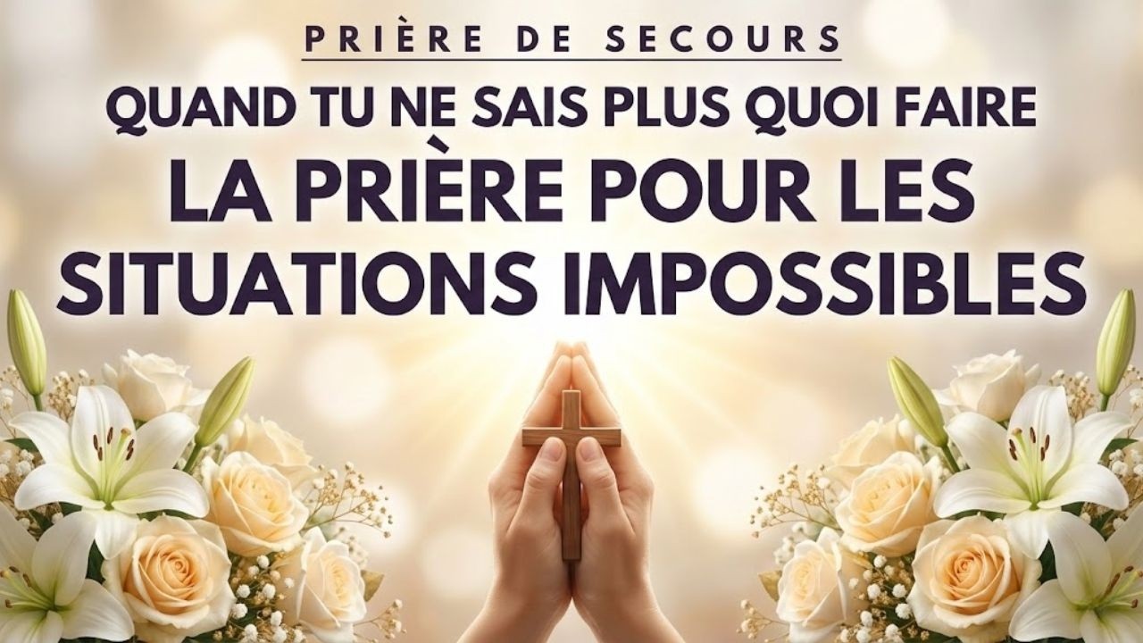 Quand tu ne sais plus quoi faire : La prière de secours pour les situations impossibles
