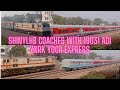 SHINY LHB COACHES WITH 19031 ADI YNRK YOGA EXPRESS WITH BRC WAP 7 DEPARTED FROM MUZAFFARNAGAR