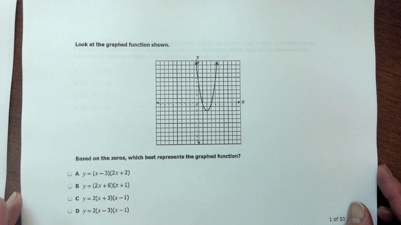 Alg1 SOL 2014 Sample A, B and Problem 1 - YouTube