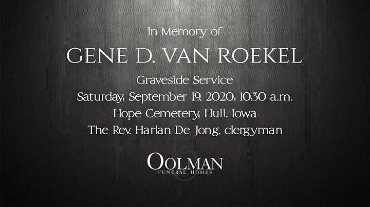Gene Van Roekel Graveside Service