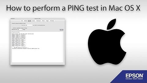 How to perform a PING test in Mac OS X