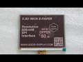 5.83” Three-Color E-Paper Display E Ink Panel BWR GDEW0583Z21 Demonstration