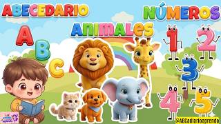 🐾 ABECEDARIO, ANIMALES Y NÚMEROS en un Solo Video 🌈👧 VIDEO EDUCATIVO...Aprende Jugando EL ALFABETO🐶🐒