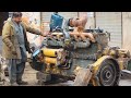 Rebuilding CAT Bulldozer Engine Completely || Repair and Restore CAT Engine Broken Crankshaft