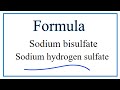 Sodium Bisulfate and Its Properties