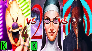 Ice Scream 4 vs Evil Nun 2: Origins vs Smiling-X Zero - Ice cream vs Nun vs Hari - Android iOS Games