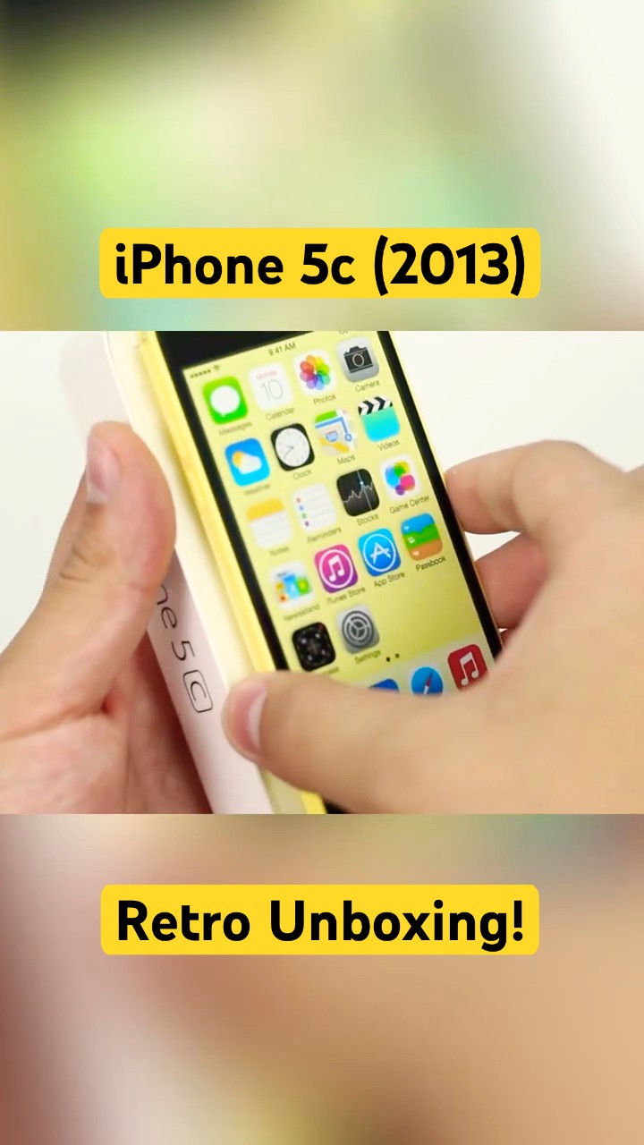 Retro Unboxing! Yellow iPhone 5c (2013) #tech - YouTube