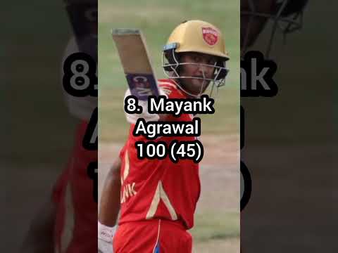 Top 10 players with fastest century in ipl history #shortvideo #ipl