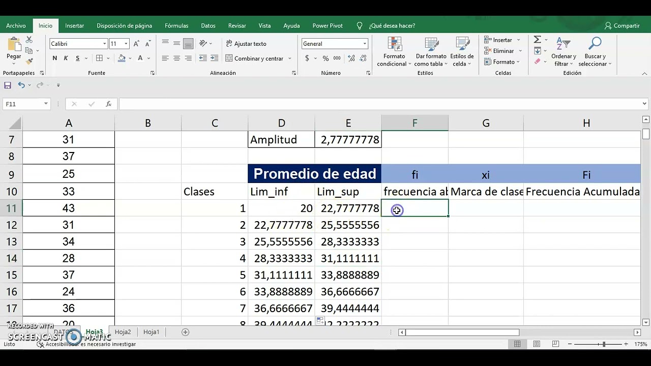 Tablas de frecuencia para datos agrupados usando Excel YouTube