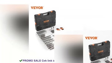 VEVOR Mechanics Tool Set and Socket Set Deep and Standard Sockets 145/205 Pcs SAE and Metric Mechani