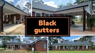 A beautiful black gutter installation for a happy customer!