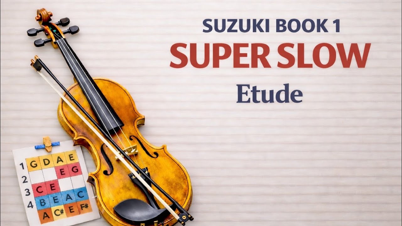 Etude | Super Slow Practice | Suzuki Violin Book 1 - YouTube
