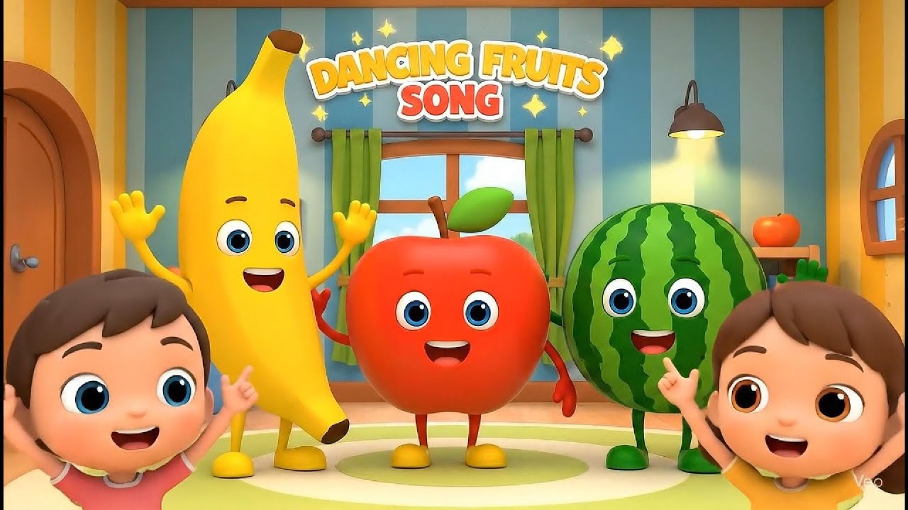 DANCING FRUITS SONG | FUN LEARNING FOR KIDS WITH BANANA, APPLE ...