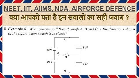 Charge flown through various points of circuit || IIT NEET Physics || charge stored on Capacitor