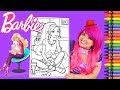 Coloring Barbie Dream House GIANT Coloring Book Page Crayola Crayons | KiMMi THE CLOWN