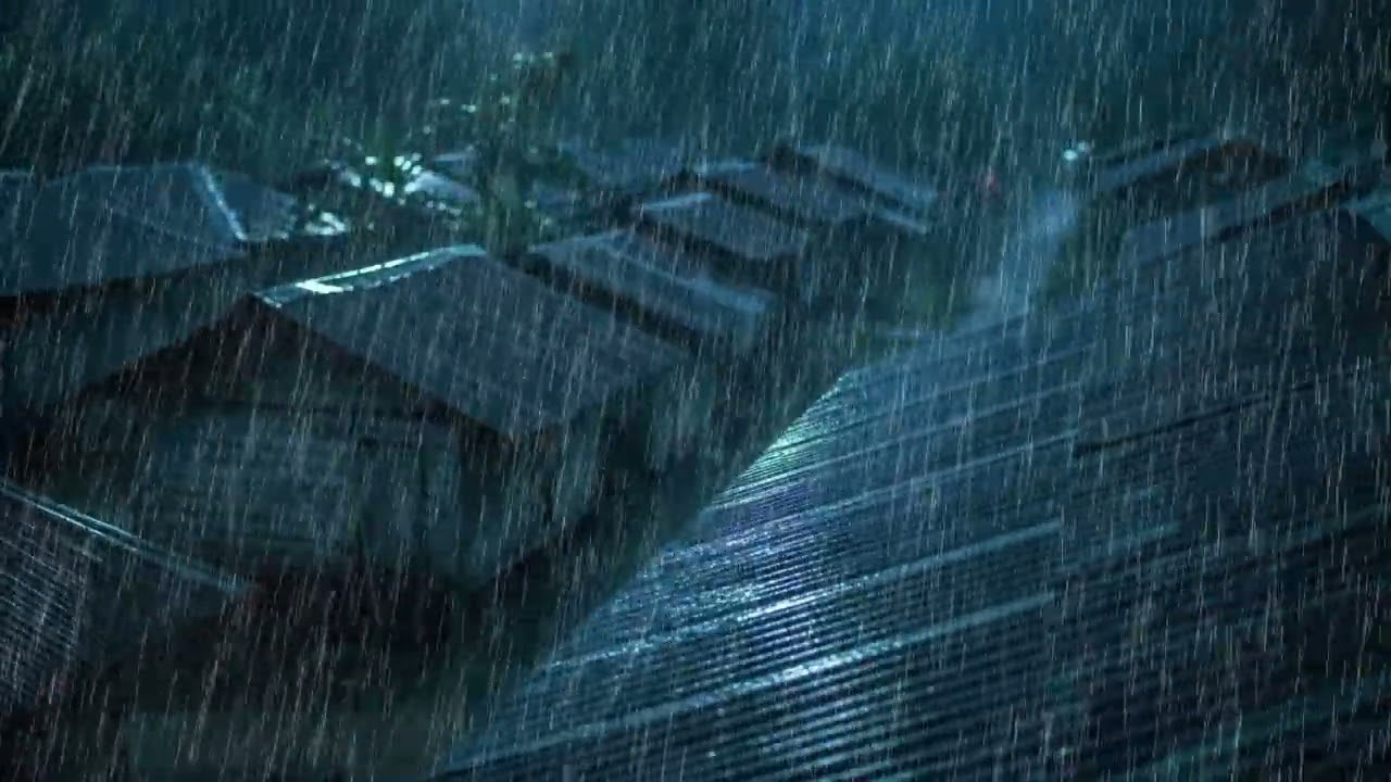 No Ads Rain Sounds for Sleeping - ASMR Loud Heavy Rain On Tin Roof for Deep Night Sleep