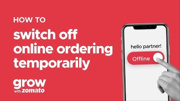 How to Switch off Online Ordering Temporarily | Grow With Zomato