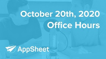Working with QR and barcodes | October 20th, 2020 AppSheet Office Hours