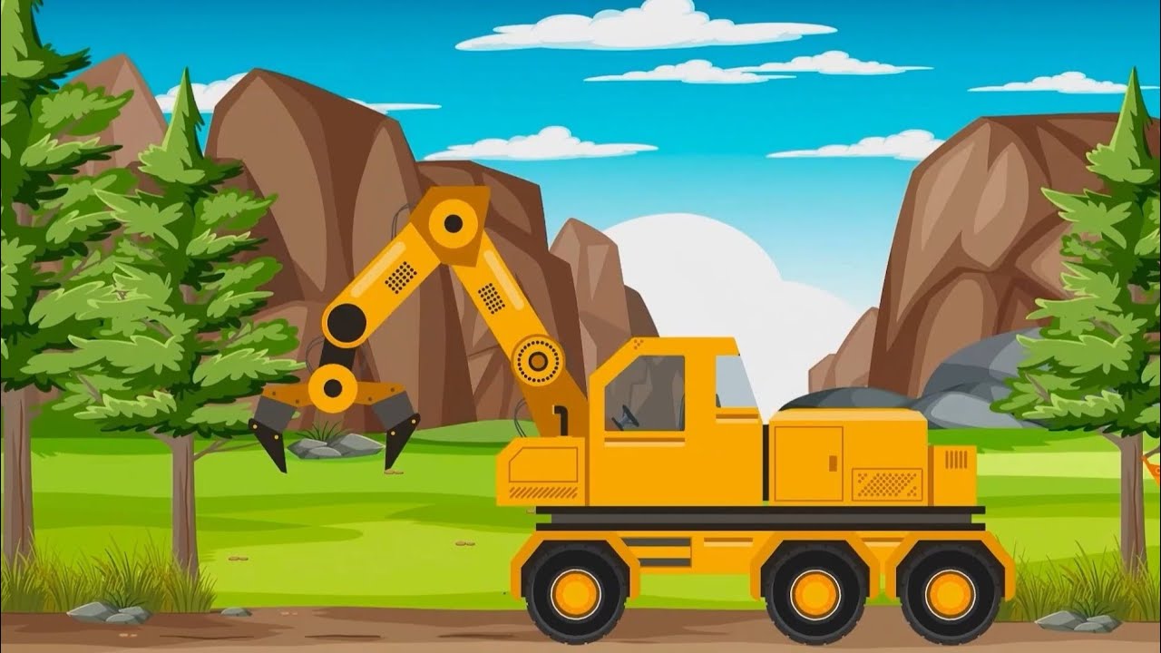 [Children's Construction Vehicle Anime] Dump Truck Out of Control, Fallen Trees Block 