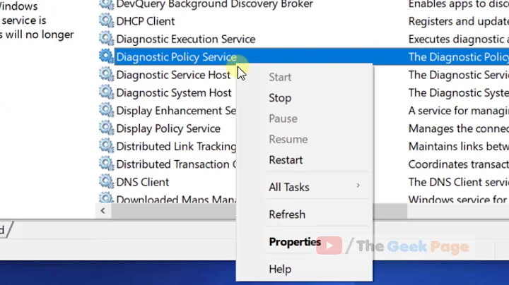 Fix Diagnostics Policy Service is not running error in Windows 10