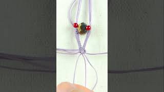 Tutorial Macrame Make Eye Bracelet  Stone Waxed Thread