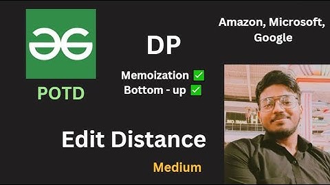 Edit Distance | GFG POTD