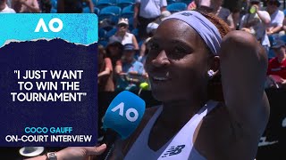 Coco Gauff On-Court Interview Australian Open 2026 First Round