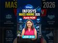 Infosys Hiring 20,000 Freshers 😳 | Infosys Recruitment 2026 | Apply now!