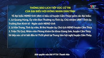Thông báo lịch tiếp xúc cử tri của Đại biểu Hội đồng Nhân dân tỉnh
