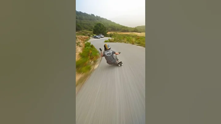 Braking too late on this one 😬 #longboard #crash #fail #speed #downhill