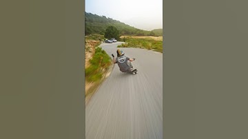 Braking too late on this one 😬 #longboard #crash #fail #speed #downhill