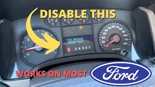 DIY  How to Disable Tire Pressure Sensor Fault Message on most Fords!