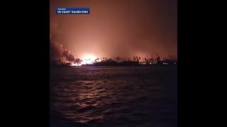 Family jumps into the ocean to escape Maui and Lahaina wildfires
