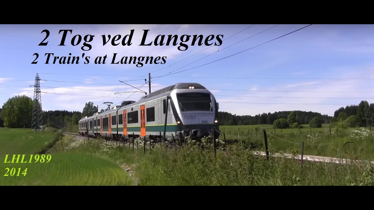 2 Tog ved Langnes 3. Juni 2014 / 2 Trains at Langnes June 3. 2014