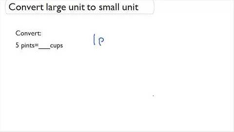 Convert large unit to small unit