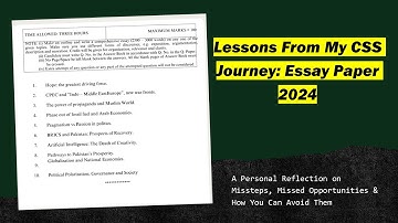 CSS 2024 Essay Paper Analysis | My Biggest Mistakes & Tips to Avoid Them