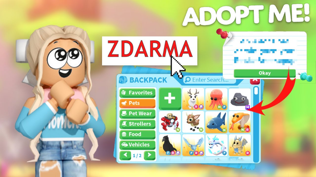 Jak dostávám ZDARMA věci od Adopt Me!? | Roblox