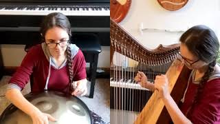 Autumn Meditation on Handpan and Harp | Rees Shaylee Meadows Double Strung Harp and Asteman Handpan