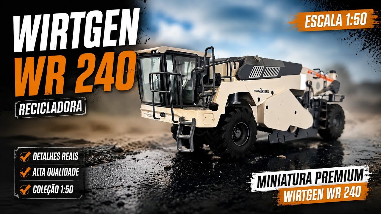 Wirtgen ヴィルトゲン 建設機械　1/50 Recicladora Wirtgen WR240 _ miniatura escala 1/50 - YouTube