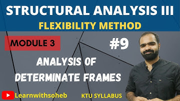 Analysis of Determinate Frames | Flexibility Method | KTU S7 CIVIL | SA3