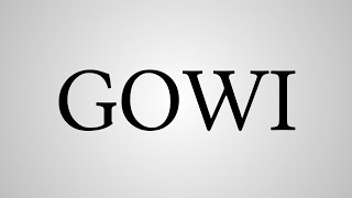 What Does "GOWI" Stand For?