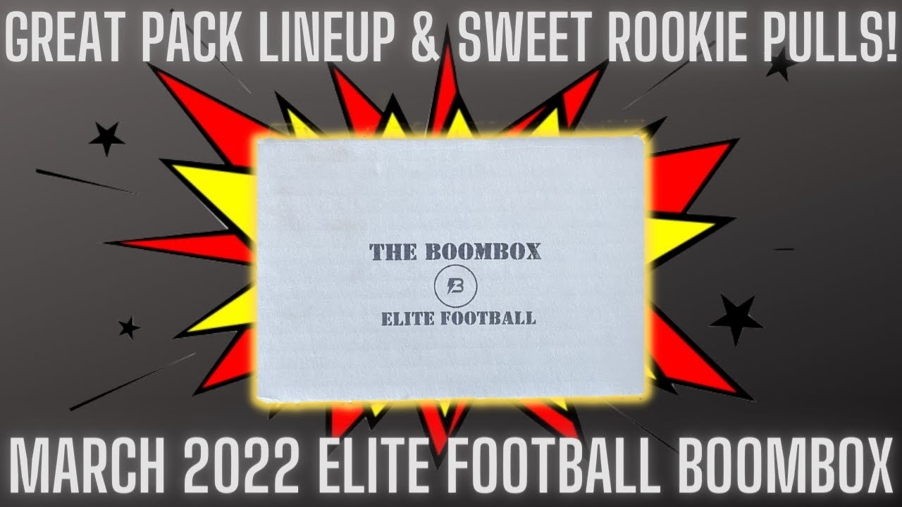 TOP ROOKIE PULLS & MORE! / MARCH 2022 ELITE FOOTBALL BOOMBOX UNBOXING